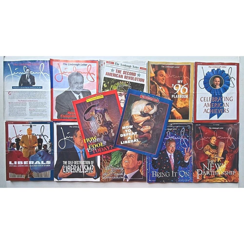 100+ Limbaugh Letter Magazine 1993 - 2001 Liberal, Conservative Politics TSD‎